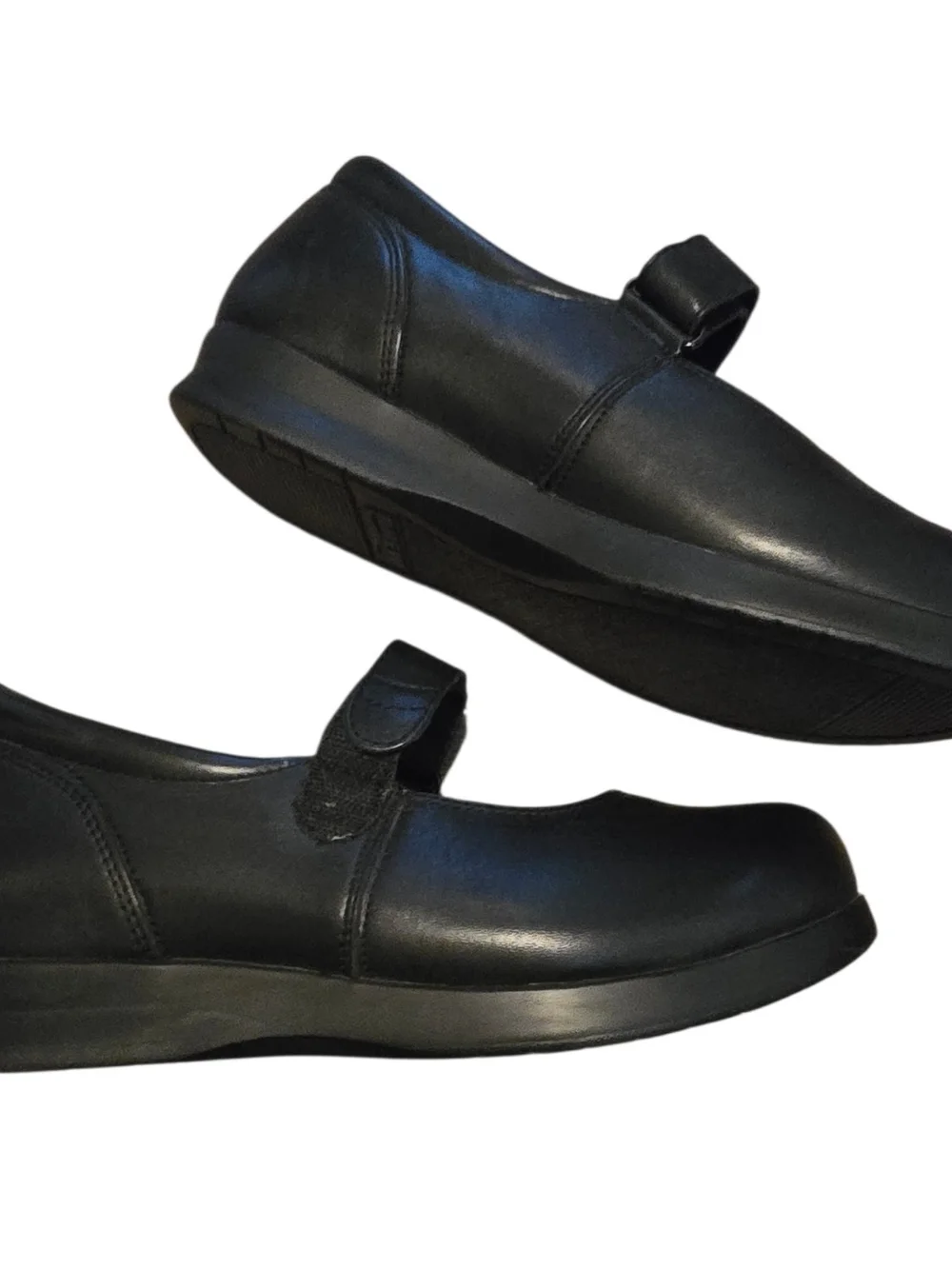 Drew Mary Jane Black Leather Orthopedic Comfort Shoes Women's 7.5 W Wide